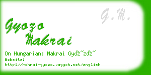 gyozo makrai business card